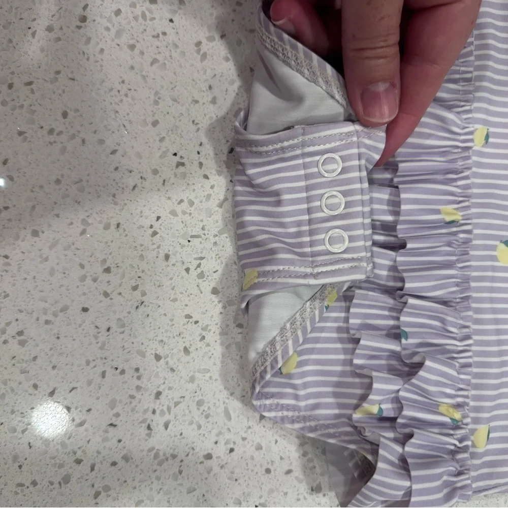 Carter's Purple and Yellow Striped Diaper Cover